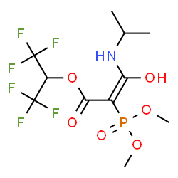 ChemSpider 2D Image | 1,1,1,3,3,3-Hexafluoro-2-propanyl (2Z)-2-(dimethoxyphosphoryl)-3-hydroxy-3-(isopropylamino)acrylate | C11H16F6NO6P