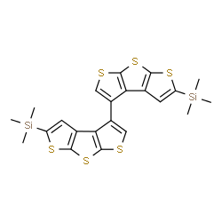 ChemSpider 2D Image | 3,3'-Bibisthieno[2,3-b:3',2'-d]thiene-5,5'-diylbis(trimethylsilane) | C22H22S6Si2