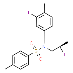 ChemSpider 2D Image | N-(3-Iodo-4-methylphenyl)-N-[(2R)-2-iodopropyl]-4-methylbenzenesulfonamide | C17H19I2NO2S