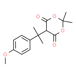 ChemSpider 2D Image | 5-[2-(4-Methoxyphenyl)-2-propanyl]-2,2-dimethyl-1,3-dioxane-4,6-dione | C16H20O5