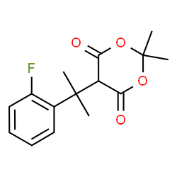 ChemSpider 2D Image | 5-[2-(2-Fluorophenyl)-2-propanyl]-2,2-dimethyl-1,3-dioxane-4,6-dione | C15H17FO4