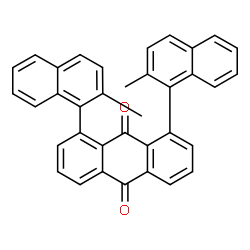 ChemSpider 2D Image | 1,8-Bis(2-methyl-1-naphthyl)-9,10-anthraquinone | C36H24O2