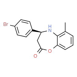 ChemSpider 2D Image | (4S)-4-(4-Bromophenyl)-6-methyl-4,5-dihydro-1,5-benzoxazepin-2(3H)-one | C16H14BrNO2