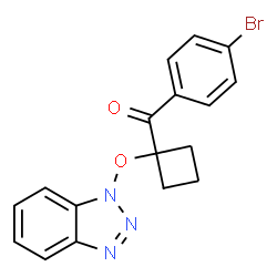 ChemSpider 2D Image | [1-(1H-Benzotriazol-1-yloxy)cyclobutyl](4-bromophenyl)methanone | C17H14BrN3O2