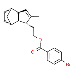 ChemSpider 2D Image | 2-[(1R,2S,3R,6R,7S)-4-Methyltricyclo[5.2.1.0~2,6~]dec-4-en-3-yl]ethyl 4-bromobenzoate | C20H23BrO2