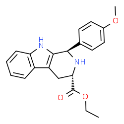 ChemSpider 2D Image | Ethyl (1R,3S)-1-(4-methoxyphenyl)-2,3,4,9-tetrahydro-1H-beta-carboline-3-carboxylate | C21H22N2O3