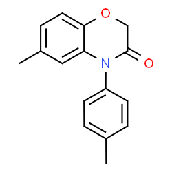 ChemSpider 2D Image | 6-Methyl-4-(4-methylphenyl)-2H-1,4-benzoxazin-3(4H)-one | C16H15NO2