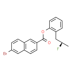 ChemSpider 2D Image | 2-[(2R)-2-Fluoropropyl]phenyl 6-bromo-2-naphthoate | C20H16BrFO2