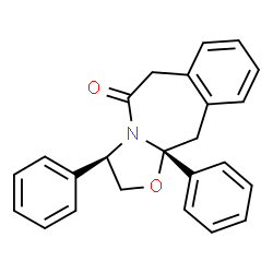 ChemSpider 2D Image | (3R,11aR)-3,11a-Diphenyl-2,3,11,11a-tetrahydro[1,3]oxazolo[2,3-b][3]benzazepin-5(6H)-one | C24H21NO2