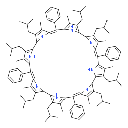 ChemSpider 2D Image | 3,9,12,18,21,27,30,36-Octaisobutyl-4,8,13,17,22,26,31,35-octamethyl-6,15,24,33-tetraphenyl-37,38,39,40,41,42,43,44-octaazanonacyclo[32.2.1.1~2,5~.1~7,10~.1~11,14~.1~16,19~.1~20,23~.1~25,28~.1~29,32~]t
etratetraconta-1(37),2,4,6,8,10(43),11,13,15,17,19(41),20,22,24,26,28(39),29,31,33,35-icosaene | C100H120N8