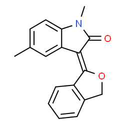 ChemSpider 2D Image | (3Z)-3-(2-Benzofuran-1(3H)-ylidene)-1,5-dimethyl-1,3-dihydro-2H-indol-2-one | C18H15NO2