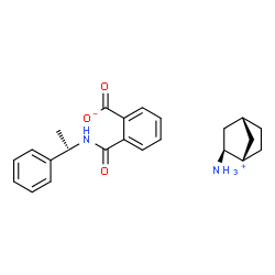 ChemSpider 2D Image | (1S,2S,4R)-Bicyclo[2.2.1]heptan-2-aminium 2-{[(1R)-1-phenylethyl]carbamoyl}benzoate | C23H28N2O3