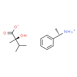 ChemSpider 2D Image | (1R)-1-Phenylethanaminium (2R)-2-hydroxy-2,3-dimethylbutanoate | C14H23NO3