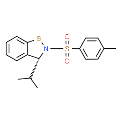 ChemSpider 2D Image | (3R)-3-Isopropyl-2-[(4-methylphenyl)sulfonyl]-2,3-dihydro-1,2-benzothiazole | C17H19NO2S2