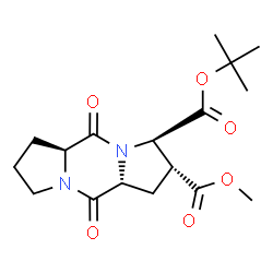 ChemSpider 2D Image | 2-Methyl 3-(2-methyl-2-propanyl) (2R,3R,5aS,10aR)-5,10-dioxooctahydro-1H,5H-dipyrrolo[1,2-a:1',2'-d]pyrazine-2,3-dicarboxylate | C17H24N2O6