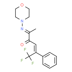 ChemSpider 2D Image | (2E,4Z)-6,6,6-Trifluoro-2-(4-morpholinylimino)-5-phenyl-4-hexen-3-one | C16H17F3N2O2