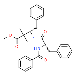 ChemSpider 2D Image | Methyl (3S)-3-[(N-benzoyl-L-phenylalanyl)amino]-2,2-dimethyl-4-phenylbutanoate | C29H32N2O4