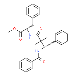 ChemSpider 2D Image | Methyl N-[(3S)-3-(benzoylamino)-2,2-dimethyl-3-phenylpropanoyl]-L-phenylalaninate | C28H30N2O4