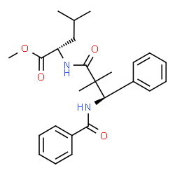 ChemSpider 2D Image | Methyl N-[(3R)-3-(benzoylamino)-2,2-dimethyl-3-phenylpropanoyl]-L-leucinate | C25H32N2O4