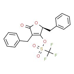 ChemSpider 2D Image | (2S)-2,4-Dibenzyl-5-oxo-2,5-dihydro-3-furanyl trifluoromethanesulfonate | C19H15F3O5S