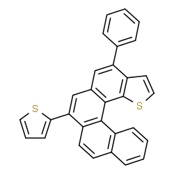 ChemSpider 2D Image | 4-Phenyl-7-(2-thienyl)benzo[5,6]phenanthro[4,3-b]thiophene | C30H18S2