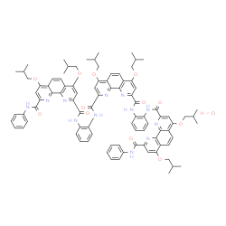 ChemSpider 2D Image | N~9~,N~9~'-[(4,7-Diisobutoxy-1,10-phenanthroline-2,9-diyl)bis(carbonylimino-2,1-phenylene)]bis(4,7-diisobutoxy-N-phenyl-1,10-phenanthroline-2,9-dicarboxamide) hydrate (1:1) | C90H92N12O13