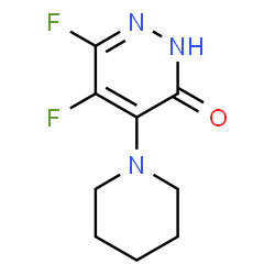 ChemSpider 2D Image | 5,6-Difluoro-4-(1-piperidinyl)-3(2H)-pyridazinone | C9H11F2N3O