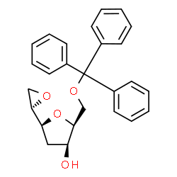 ChemSpider 2D Image | (1S)-1,4:5,6-Dianhydro-3-deoxy-1-[(trityloxy)methyl]-D-arabino-hexitol | C26H26O4