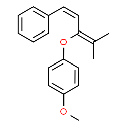 ChemSpider 2D Image | 1-Methoxy-4-{[(1Z)-4-methyl-1-phenyl-1,3-pentadien-3-yl]oxy}benzene | C19H20O2