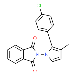 ChemSpider 2D Image | 2-[2-(4-Chlorophenyl)-3-methyl-1H-pyrrol-1-yl]-1H-isoindole-1,3(2H)-dione | C19H13ClN2O2