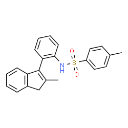 ChemSpider 2D Image | 4-Methyl-N-[2-(2-methyl-1H-inden-3-yl)phenyl]benzenesulfonamide | C23H21NO2S