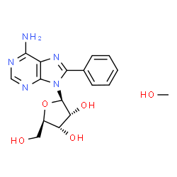 ChemSpider 2D Image | Methanol - 8-phenyladenosine (1:1) | C17H21N5O5