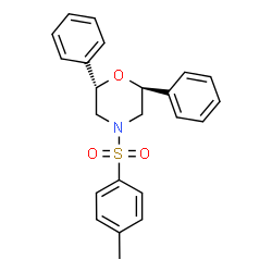 ChemSpider 2D Image | (2S,6S)-4-[(4-Methylphenyl)sulfonyl]-2,6-diphenylmorpholine | C23H23NO3S