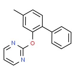 ChemSpider 2D Image | 2-[(4-Methyl-2-biphenylyl)oxy]pyrimidine | C17H14N2O