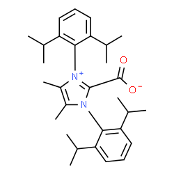 ChemSpider 2D Image | 1,3-Bis(2,6-diisopropylphenyl)-4,5-dimethyl-1H-imidazol-3-ium-2-carboxylate | C30H40N2O2