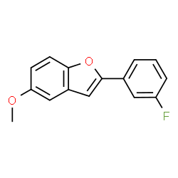 ChemSpider 2D Image | 2-(3-Fluorophenyl)-5-methoxy-1-benzofuran | C15H11FO2