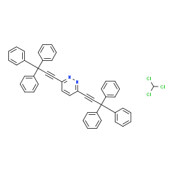ChemSpider 2D Image | 3,6-Bis(3,3,3-triphenyl-1-propyn-1-yl)pyridazine - chloroform (1:1) | C47H33Cl3N2