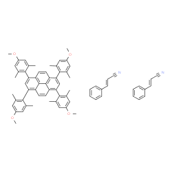 ChemSpider 2D Image | (2E)-3-Phenylacrylonitrile - 1,3,6,8-tetrakis(4-methoxy-2,6-dimethylphenyl)pyrene (2:1) | C70H64N2O4