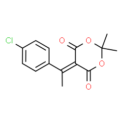 ChemSpider 2D Image | 5-[1-(4-Chlorophenyl)ethylidene]-2,2-dimethyl-1,3-dioxane-4,6-dione | C14H13ClO4