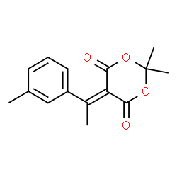 ChemSpider 2D Image | 2,2-Dimethyl-5-[1-(3-methylphenyl)ethylidene]-1,3-dioxane-4,6-dione | C15H16O4