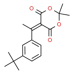 ChemSpider 2D Image | 2,2-Dimethyl-5-{1-[3-(2-methyl-2-propanyl)phenyl]ethylidene}-1,3-dioxane-4,6-dione | C18H22O4
