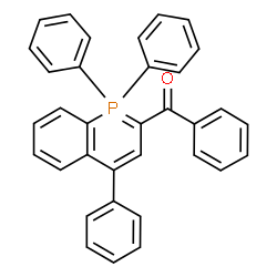 ChemSpider 2D Image | Phenyl(1,1,4-triphenyl-1lambda~5~-phosphinolin-2-yl)methanone | C34H25OP