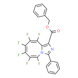 ChemSpider 2D Image | Benzyl 5,6,7,8,9,10-hexafluoro-3-phenylimidazo[1,5-a]azocine-1-carboxylate | C23H12F6N2O2