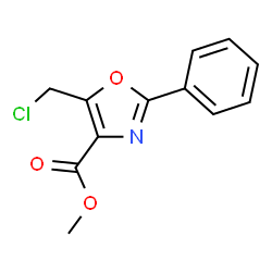 ChemSpider 2D Image | Methyl 5-(chloromethyl)-2-phenyl-1,3-oxazole-4-carboxylate | C12H10ClNO3