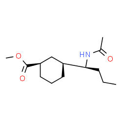 ChemSpider 2D Image | Methyl (1R,3S)-3-[(1S)-1-acetamidobutyl]cyclohexanecarboxylate | C14H25NO3