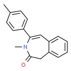 ChemSpider 2D Image | 3-Methyl-4-(4-methylphenyl)-1,3-dihydro-2H-3-benzazepin-2-one | C18H17NO