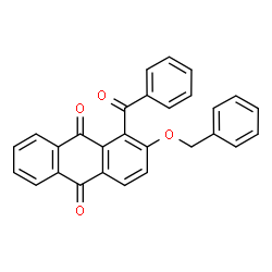 ChemSpider 2D Image | 1-Benzoyl-2-(benzyloxy)-9,10-anthraquinone | C28H18O4