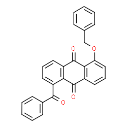 ChemSpider 2D Image | 1-Benzoyl-5-(benzyloxy)-9,10-anthraquinone | C28H18O4