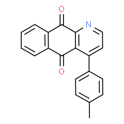ChemSpider 2D Image | 4-(4-Methylphenyl)benzo[g]quinoline-5,10-dione | C20H13NO2
