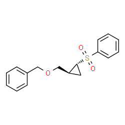 ChemSpider 2D Image | ({(1R,2S)-2-[(Benzyloxy)methyl]cyclopropyl}sulfonyl)benzene | C17H18O3S